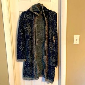 Free People duster sweater size M NWT